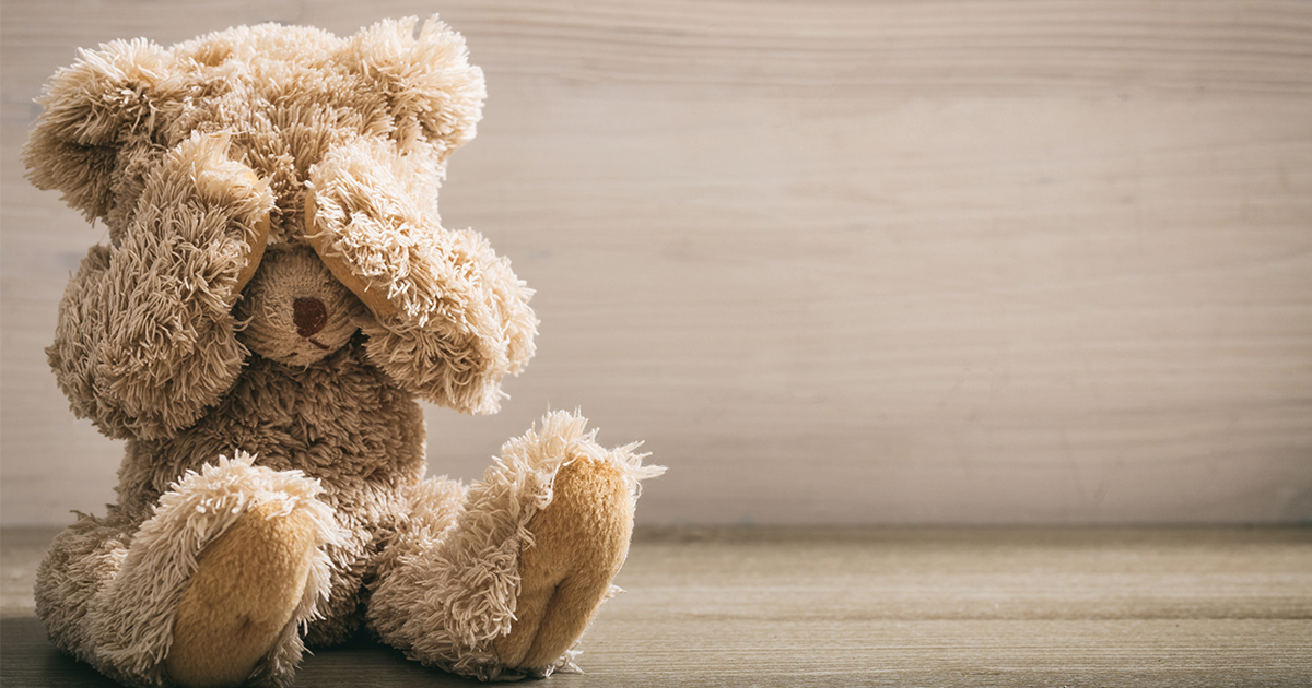 Sad teddy bear - Child smacking laws Australia